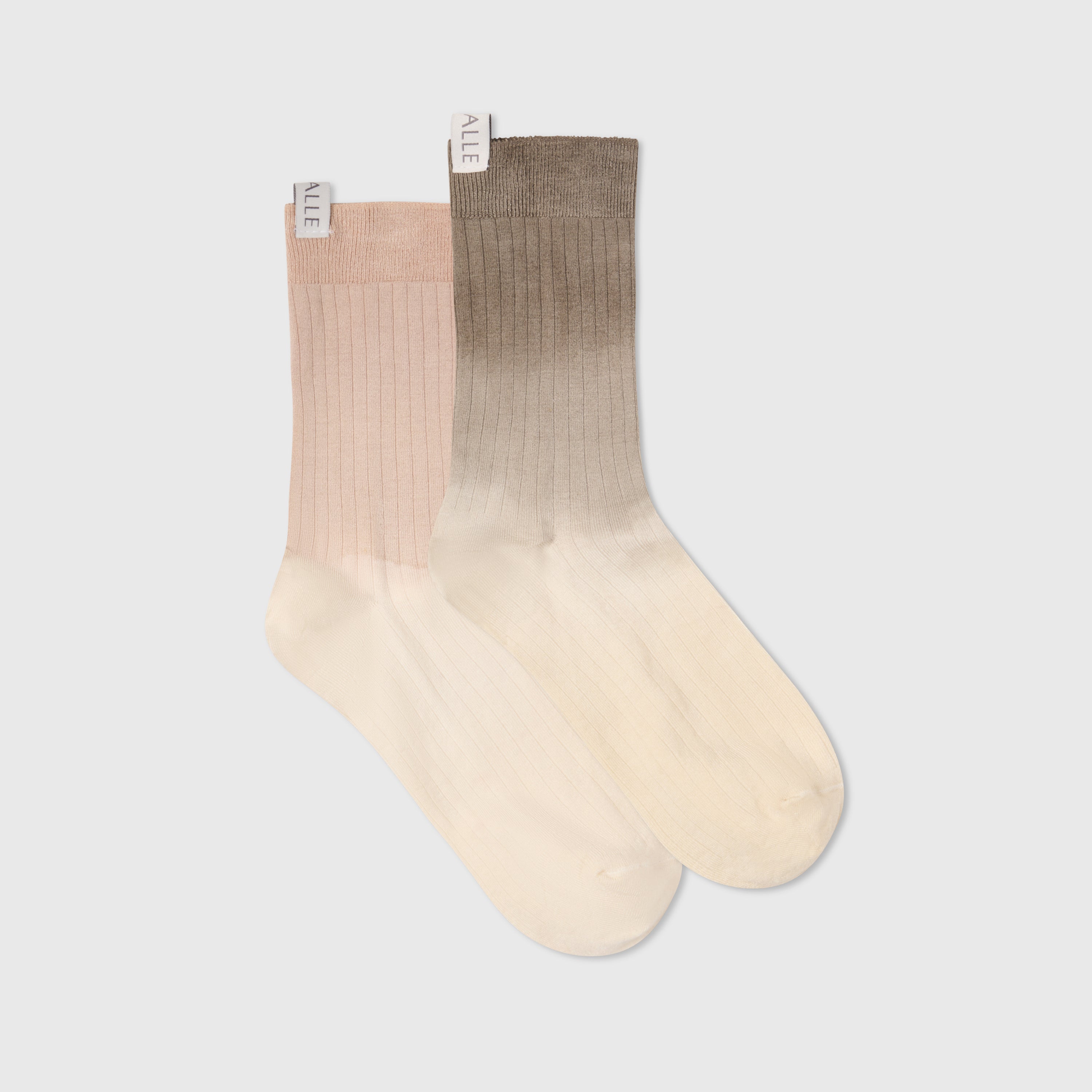 2-Pack Silk Ribbed Socks