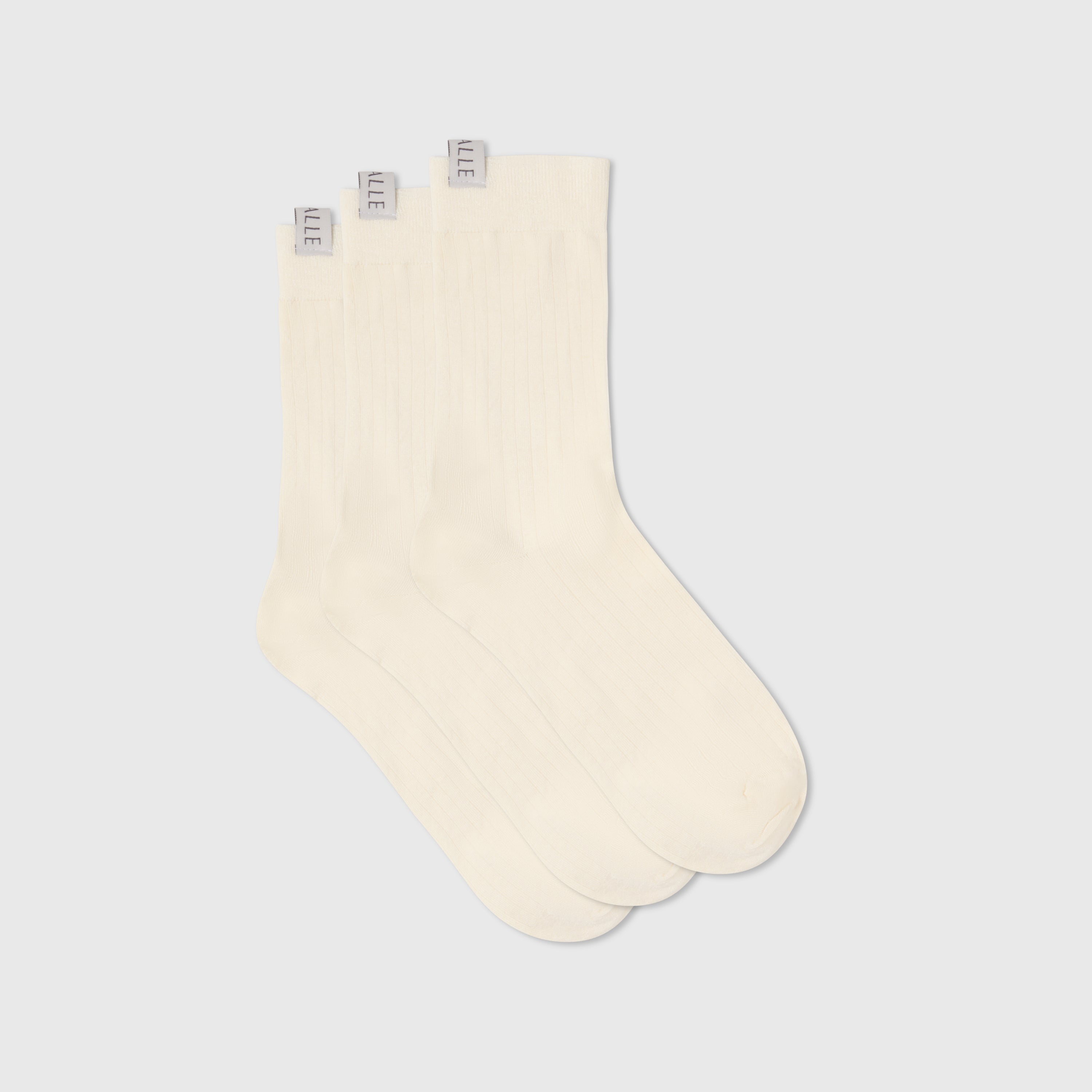 3-Pack Silk Ribbed Socks